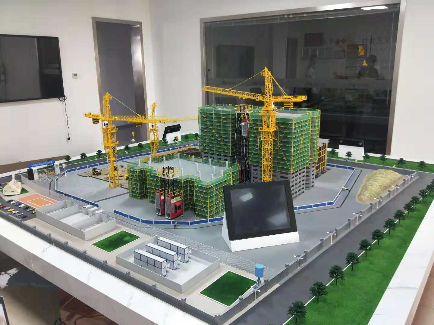 桃江县建筑施工场景模型